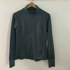 Hunter green All in Motion zip jacket.